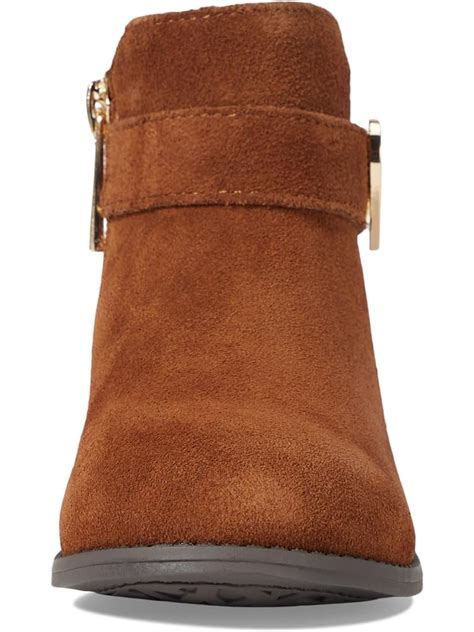 michael michael kors regina flat boot dark caramel sport suede